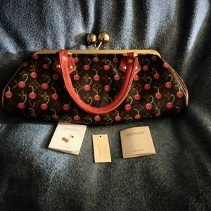 Cherry monogram fashion bag